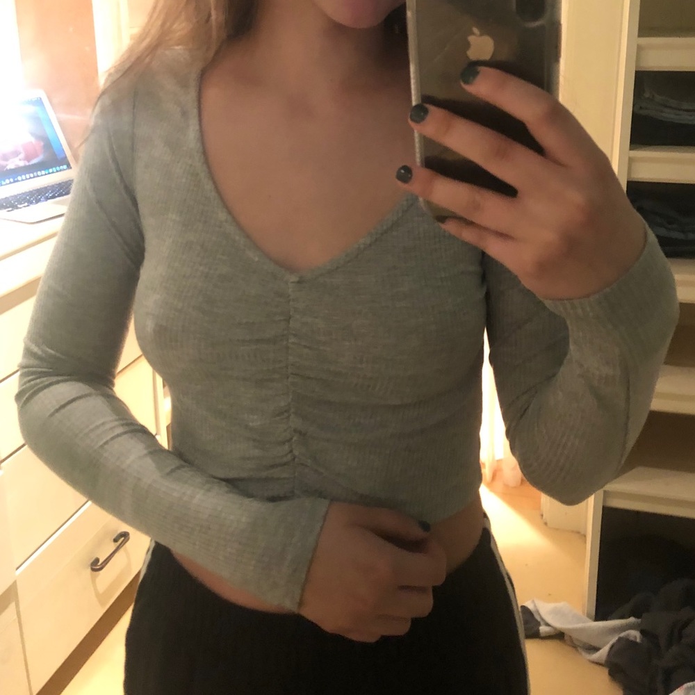 ruched long sleeve